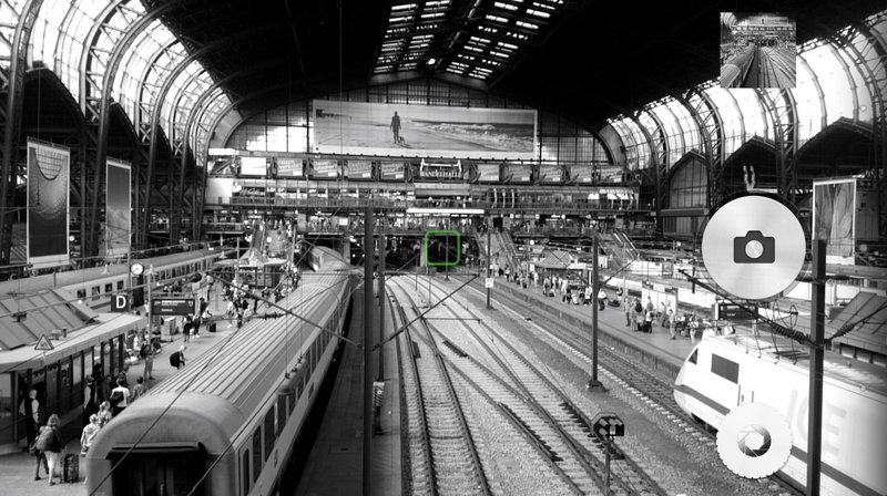 UI of Monochrome - custom-built camera app