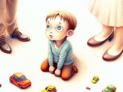 AI-drawing of a scared kiddo