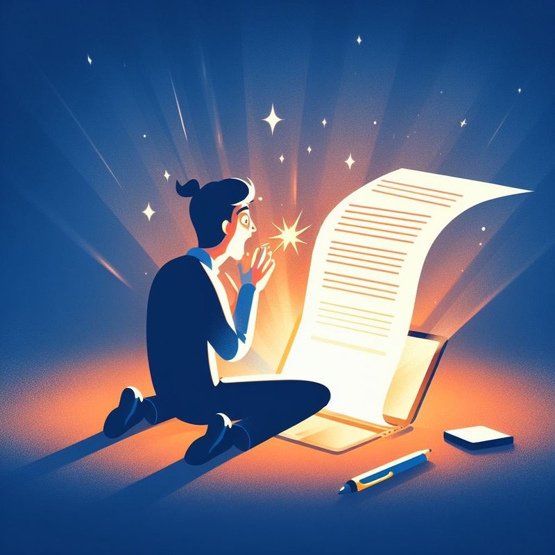 A person in awe of their computer